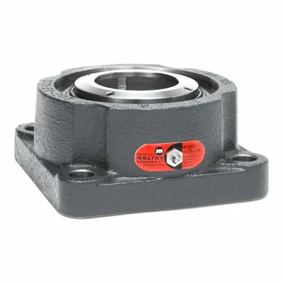 MOLINE BEARING 2 Bolt Flange Bearing: Spherical Roller, 1 3/4 in Bore, Cast Iron - Flange-Mount Spherical Roller Bearings