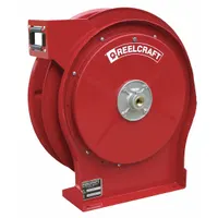 Spring Return Hose Reel: 50 ft (3/8 in I.D.), 500 psi Max Op Pressure, Brass, Red (MPN 5605 OLP)
