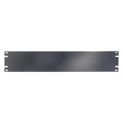 VIDEO MOUNT PRODUCTS Blank Panel: 2 Rack Units, 19 in Overall Wd, 3 1/2 in Overall Ht, Black - Blank Filler Panels
