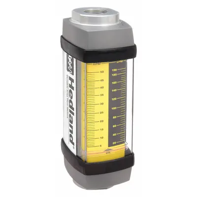 HEDLAND Mechanical Flowmeter: Petroleum Fluid Meter, Scale, Variable Area, Inline - Inline Flowmeters for Oils