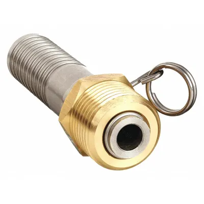 SANI-LAV Swivel Hose Adapter: Brass, Brass, 3 3/4 in Overall Lg, 3/4 in Inlet Connection Size - Faucet Sprayer Hose Adapters