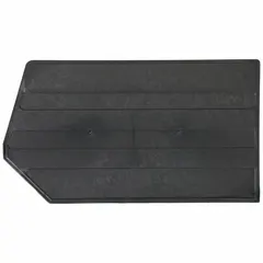 This bin divider is designed for use with hanging and stacking bins to create separate compartments for organizing small parts. It measures 17 1/8 inches by 9 3/4 inches and is not electrostatic discharge conductive. Compatible with manufacturer model number QUS260.
