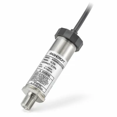ASHCROFT A4 Series Pressure Transmitter, 4-20mA DC, Cable, 1/4 in Male NPT - Pressure Transmitters with Cable & Wire Leads
