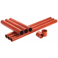 FLEXTECH Straight Hose: 3 1/4 in Hose Inside Dia., 12 ft Hose Lg, Red, Silicone, Silicone (MPN HT40-325)