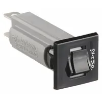 Panel Mount Circuit Breaker: 12 A Amps, 125/250V AC, 50V DC, Snap-In Bezel, 2.23 in Dp, 1/4 in Tab (MPN CTB-B-B-12)