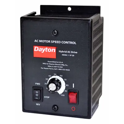 Dayton Variable Frequency Drive: In Phase Single, Out Phase Three, 1/2 hp, No Bypass - Dayton Hybrid Drives