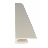PVC edge cover for finishing and protecting exposed panel edges in wall panel systems. Linen White color, 0.025 in thickness, 8 ft length. Suitable for use in commercial and industrial settings where panel edges require a clean, protective trim