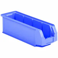 SSI SCHAEFER Stacking Bin: 6 1/8 in x 19 5/8 in x 5 5/8 in, Blue, Label Holder Included, Stackable (MPN LF200606.0BL1)