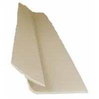 PVC inside corner trim for wall panels, 0.025 in thick, 8 ft overall length, Tan color. Used to protect and finish inside corners in commercial and institutional settings