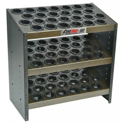HUOT CNC SuperTower: For BT50/CAT50 Taper, 78 Compartments - Heavy-Duty Floor-Mount CNC Toolholder Racks
