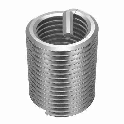 HELI-COIL Helical Insert: Tanged Tang Style, Free-Running, M10-1.00 Thread Size, Plain - Free-Running Tanged Helical Inserts