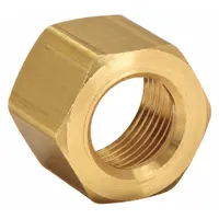 Brass compression fitting with a 5/8 in overall length, sold in a 10-pack. Used to create secure, leak-resistant connections in tubing systems for fluid and gas applications