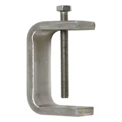 This stainless steel girder clamp is used to secure bird control netting to structural steel girders. Each clamp has a 3-inch overall length and 3-inch depth. The silver finish resists corrosion for outdoor use. Sold in a pack of 10.