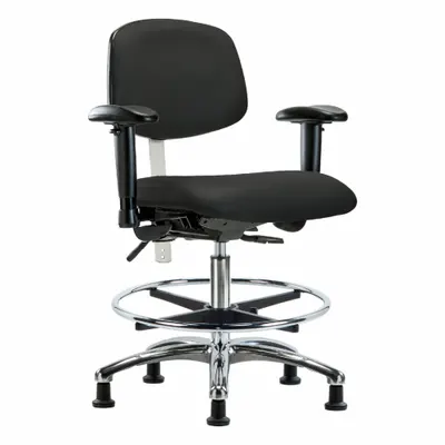 OEM APPROVED VENDOR Vinyl Cleanroom Task Chair with Arms - Vinyl Cleanroom Chairs
