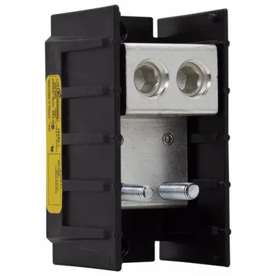 BUSSMANN Power Distribution Block: Open, Lug, Lug - Open Blocks with Lugs