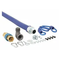 Gas Safety Kit: 1 in Hose Inside Dia., 36 in Hose Lg, 379,000 BTU Capacity, Blue, FNPT x MNPT (MPN 16100BPQR36)