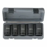 OTC Budd Wheel Socket Set: 1 in Drive Size, 5 Pieces, (5) 6-Point, (5) 6-Point, Black Oxide (MPN 1944)