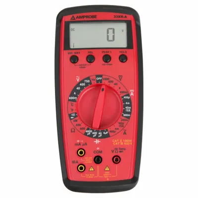 AMPROBE Digital Multimeter: Avg, CAT II 1000V/CAT III 600V - Standard Feature Multimeters