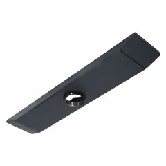 This steel tilting television mount supports displays up to 300 lb and provides 15° upward and 5° downward tilt to reduce glare and improve viewing angles. It features a gloss black finish and includes mounting hardware and four knockout panels for cable management. Suitable for wall mounting flat-panel televisions in commercial or residential settings.