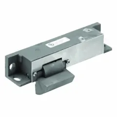This HES electric strike combines cylindrical and mortise functionality in a stainless steel housing. It operates on 24V AC/DC and is rated for heavy-duty use, suitable for access control systems in commercial buildings, hospitals, and secure facilities.