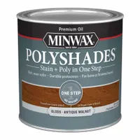 MINWAX Wood Stain: Wood Stain and Sealer, Interior, Oil, 0.5 pt Container Size, Wood, Gloss, 1 Step (MPN 214404444)