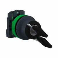 SCHNEIDER ELECTRIC Selector Switch: 2 Position, 30 mm Panel Mounting Size, 1NO, Series XB5 (MPN XB5FG61)