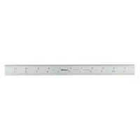 MITUTOYO Rigid Rule: 182-123, 12 in, 0.05 in Thick, 1/100 in/1/64 in, Chrome, Black, Rigid, Vinyl