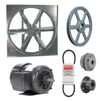 DAYTON Supply Fan w/Drive Package: Belt Drive, 30 in Blade, Totally Enclosed, 7,713 cfm, 230/460V AC (MPN 7CC18)