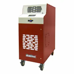 This heavy-duty portable air conditioner provides both cooling and heating for indoor spaces. It delivers 17,700 BtuH at 115V AC and includes an air filter. Suitable for large areas such as warehouses, industrial facilities, and temporary work zones.