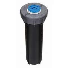 This adjustable pop-up sprinkler head is designed for use in irrigation systems. It features a plastic body and operates within a pressure range of 15 to 100 psi. The adjustable spray pattern and radius allow for customized watering of lawns, gardens, and landscapes.