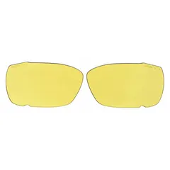 This yellow replacement lens is designed for ESS CDI™ Series safety glasses. It features a scratch-resistant coating and is intended for use in environments where enhanced contrast and eye protection are needed, such as industrial, construction, and laboratory settings.