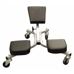 This heavy-duty creeper seat features an adjustable design and a steel frame. With dimensions of 14-1/2 in x 28 in x 24 in and a max load capacity of 300 lb, it is suited for low-level tasks in automotive repair, assembly, and industrial maintenance.