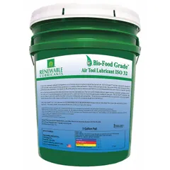 Synthetic lubricant for pneumatic tools such as impact wrenches, drills, and grinders. Formulated to reduce wear and prevent rust in industrial and automotive applications. Operates from -17°F to 250°F, suitable for cold environments. Supplied in a pail container.