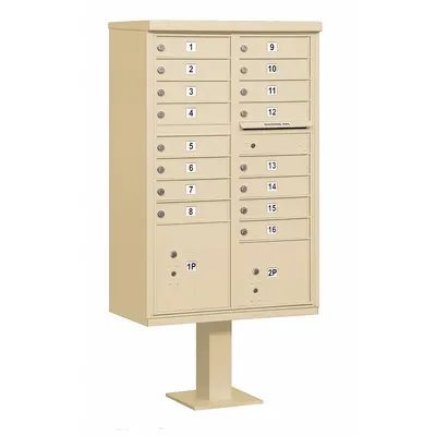 SALSBURY INDUSTRIES Cluster Box Unit: CBU, 18 Doors, Horizontal, 62 in H x 30 1/2 in W x 18 in D - Multi-Unit Mailboxes