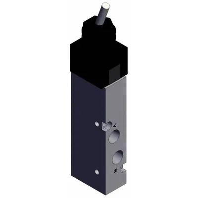 SMC Mechanical Valve: VZM400 Series, Toggle Actuator, 5 Ports, 1/8 in NPT - VZM Series Manual Air Control Valves