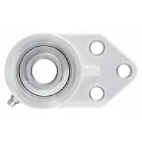 NTN 3 Bolt Flange Bearing: Radial Ball, 1 in Bore, Polymer, Set Screws, 2 3/4 in Lg, 2 13/64 in Wd (MPN SUCFBL205-16)
