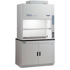 This 47-inch wide light duty ducted fume hood is designed for laboratory ventilation and containment of hazardous fumes, vapors, or particulates. It includes an explosion proof blower. A base/stand and work surface are required but not included.