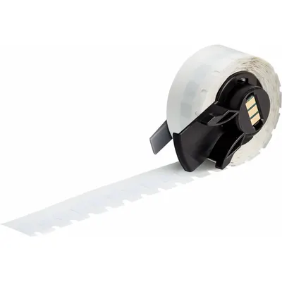 BRADY M6-1-473 Precut Label Roll, 1/4 in x 1/4 in, Polyester, White Gloss - Brady Precut Label Rolls