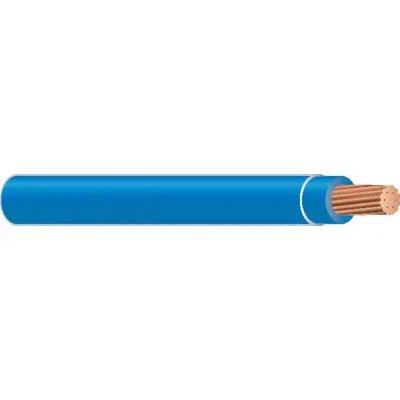 SOUTHWIRE Building Wire: Copper, 2 AWG, 1 Conductors, Stranded, Blue, 1,000 ft Lg - Copper THHN/THWN-2 Building Wires