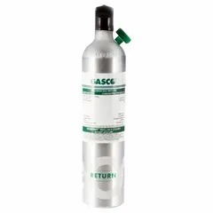 Refillable calibration gas cylinder containing Methane 99.999% in a Nitrogen background. Designed for use with C-10 portable gas detectors. Cylinder capacity: 105 L. CGA Number: 105ES-132-CP.