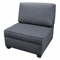 DUOBED Storage Side Chair: Blue, 36 in Overall Wd, 36 in Overall Dp, 36 in Overall Ht, Black (MPN IMFCH-DM)