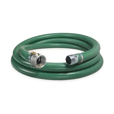 OEM Suction and Discharge Hose: 6 in Hose Inside Dia., 45 psi, Green - PVC Water Suction & Discharge Hose Assemblies with Rigid PVC Helix Reinforcement