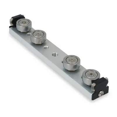 BISHOP-WISECARVER Linear Guide Carriage Assembly: SW, Size 1, 4-Roller Assembly - Bishop-Wisecarver UtiliTrak SW Wheel Plate Assemblies