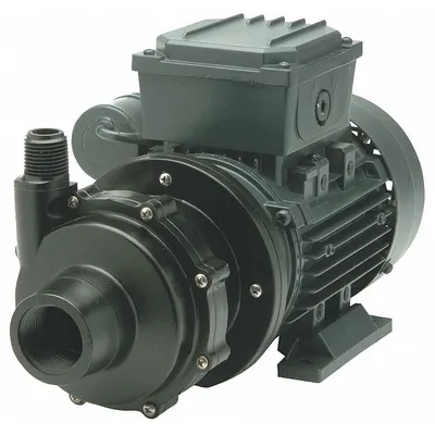FINISH THOMPSON Magnetic Drive Pump: PVDF, 1/4 hp Horsepower, Single Phase, PVDF, 115V AC - Magnetic-Drive Straight Centrifugal Pumps
