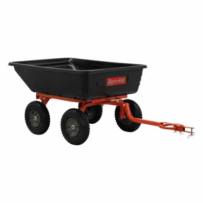 AGRI-FAB Poly Cart: 4 Wheels, 10 cu ft Cubic Foot Capacity, 500 lb Load Capacity - Dump Carts & Trailers