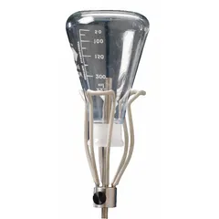 This glassware holder is constructed of stainless steel with a vinyl coating. It has an overall height of 6 inches. Designed for use in glassware washers, it provides support for laboratory glassware such as beakers, flasks, and test tubes during washing cycles.