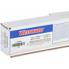 Carbon steel filler rods for TIG welding of carbon steel base metals. Yield strength of 58 ksi and tensile strength of 70 ksi as welded. Each rod measures 5/32" diameter by 36" length, supplied in a 10 lb package.