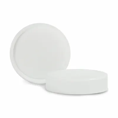 QORPAK Foam: 58 mm Dia, White, Polypropylene, Polyethylene, 58-400 mm Screw Closure Size - Screw On Caps