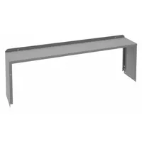 TENNSCO Shelf Riser: 60 in Overall Wd, 10 1/2 in Overall Dp, Gray, Carbon Steel, Steel, 18 in (MPN R-106018)