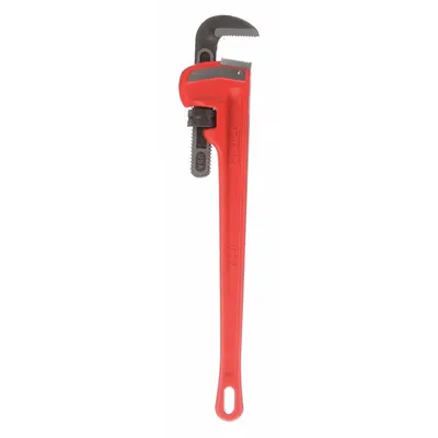 RIDGID Heavy-Duty Pipe Wrench: Cast Iron, 3 in Jaw Capacity, Serrated, 24 in Overall Lg - Straight Pipe Wrenches